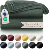 Blumtal - Fleece Deken - Super Zacht Fleece Plaid 220x240 cm - Groen