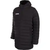 Copa - Lange Gewatteerde Jas met Capuchon - Tussenjas - Heren - Zwart - XL