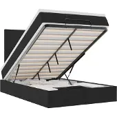 vidaXL Ottoman bed met matras en LED's 120x190 cm stof zwart