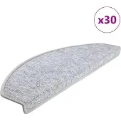 vidaXL Trapmatten 30 st 65x24x4 cm lichtgrijs halfrond groot