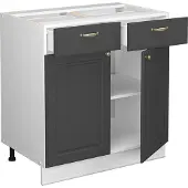 Vicco Fame-Line Keukenonderkast – 80 cm, WB Eik Antraciet-goud