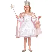 Vegaoo - Roze gouden prinsessencape en accessoires voor kinderen