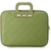 Bombata Intrecciato 13 / 14 inch Laptoptas Unisex - Vlechtpatroon - Lichtgroen