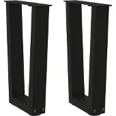 vidaXL Salontafelpoten 2 st V-vormig 28x(42-43,3) cm staal zwart
