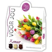 Voor Jou! Cadeau doos trendy bloemen zomaar (100 gr)