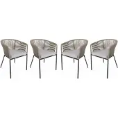 Sweeek - Tuinstoelen, santos, set van 4
