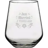 Pasabahce Gegraveerde drinkglas 42,5cl Just Married 2 years ago