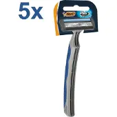 BIC - Flex 3 - Wegwerpscheermesjes - 5 Stuks - Voordeelverpakking