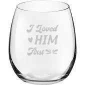 Royal Leerdam Gegraveerde drinkglas 39cl I loved him first