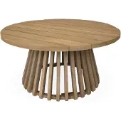 Sweeek Acacia houten tuin salontafel, binnen/buiten Ø80cm