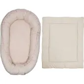 MamaLoes Teddy Boucle Naturel Omkeerbaar Babynest & Omkeerbaar Boxkleed