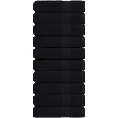 vidaXL Handdoeken FROGN 10 st 50x100 cm 360 g/m² zwart