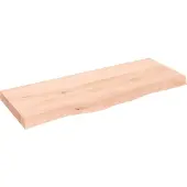 vidaXL Wastafelblad 100x40x(2-6) cm onbehandeld massief hout