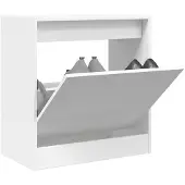 vidaXL Schoenenkast 60x34x63,5 cm bewerkt hout wit