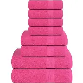 vidaXL 8-delige Handdoekenset FROGN 360 g/m² roze