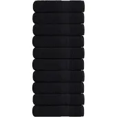 vidaXL Badhanddoeken FROGN 10 st 100x150 cm 360 g/m² zwart