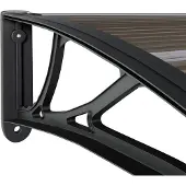 vidaXL Deurluifel Zwart 350x100 cm Polycarbonaat