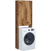 vidaXL Wasmachinekast 64x25,5x190 cm oud houtkleurig