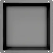 Guido Gusto Gun metal RVS Inbouwnis met tegelflens 30x30x7cm