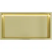 Guido Gusto Mat goud RVS Inbouwnis 30x60x7cm met RGB verlichting