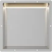 Guido Gusto RVS Inbouwnis 30x30x7cm met tegelflens en RGB verlichting