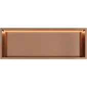 Guido Gusto Copper RVS Inbouwnis 30x90x10cm met RGB verlichting