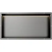 Guido Gusto Gun Metal RVS Inbouwnis 30x60x7cm met tegelflens LED verlichting