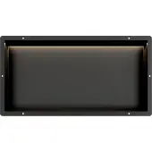 Guido Gusto Mat Zwart RVS Inbouwnis 30x60x7cm met tegelflens en RGB verlichting