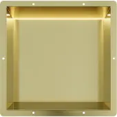 Guido Gusto Mat goud RVS Inbouwnis 30x30x10cm met tegelflens en RGB verlichting