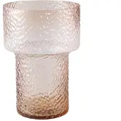 Ptmd Blane Brown Dotted Glass Vase Round Wide Border L (Bruin, 21x30x21cm)