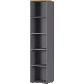 Germania boekenkast 4234-564 bruin, donkergrijs, eiken 450 mm (B) X 400 mm (D) X 1970 mm (H)