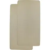 Meyco Baby Uni hoeslaken wieg - 2-pack - taupe - 40x80/90cm