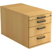Hjh OFFICE PRO SIGNA TC30 SG - Rolcontainer Beuken Hout met 3 lades Greeplijst kunststof