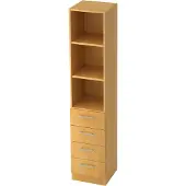 Hjh OFFICE PRO SIGNA G 7600 RE - Beuken Hoogte van de map | 5 OH Kast met 4 lades Rail handvat (kunststof)