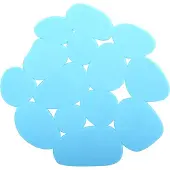 MSV Antislip Pads – Set van 4 Antislip Stickers voor Bad en Douche – Badmat Antislip Pads met Kiezelsteendesign – Badkamer Antislip