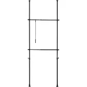 En.casa Telescopisch kledingrek Kemi verstelbaar zwart 105-278 cm