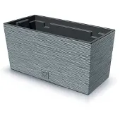 Prosperplast 8l Furu Collection 39.5x18.5x19.5 Cm Za5227 Flowerpot Zilver