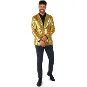 Opposuits Colbert pailletten goud Suitmeister | Maat S