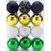 Casaria Kerstballen 24 stuks Kleurrijk
