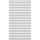 vidaXL Zebra rolgordijn 130x230 cm stofbreedte 125,9 cm lichtgrijs