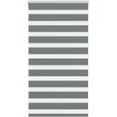 vidaXL Zebra rolgordijn 70x150 cm stofbreedte 65,9 cm donkergrijs