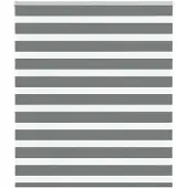 vidaXL Zebra rolgordijn 125x100 cm stofbreedte 120,9 cm donkergrijs