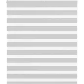 vidaXL Zebra rolgordijn 120x150 cm stofbreedte 115,9 cm lichtgrijs