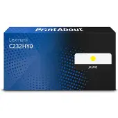 PrintAbout Toner C232HY0 Geel geschikt voor Lexmark