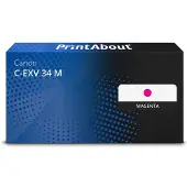 PrintAbout Toner C-EXV 34 M Magenta geschikt voor Canon