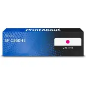 PrintAbout Toner SP C360HE (408186) Magenta Hoge capaciteit geschikt voor Ricoh