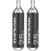 Topeak Threaded Co2 Patroon 25g 2 Eenheden Transparant