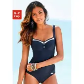 LASCANA Shaping-badpak navy / wit