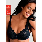Petite fleur Beugel-bh van kant, dessous (Set van 2) | Maat FF