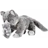 Heunec Knuffelbeest Natureline Softissimo kat met baby